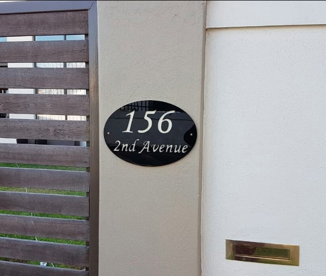 Oval House Number