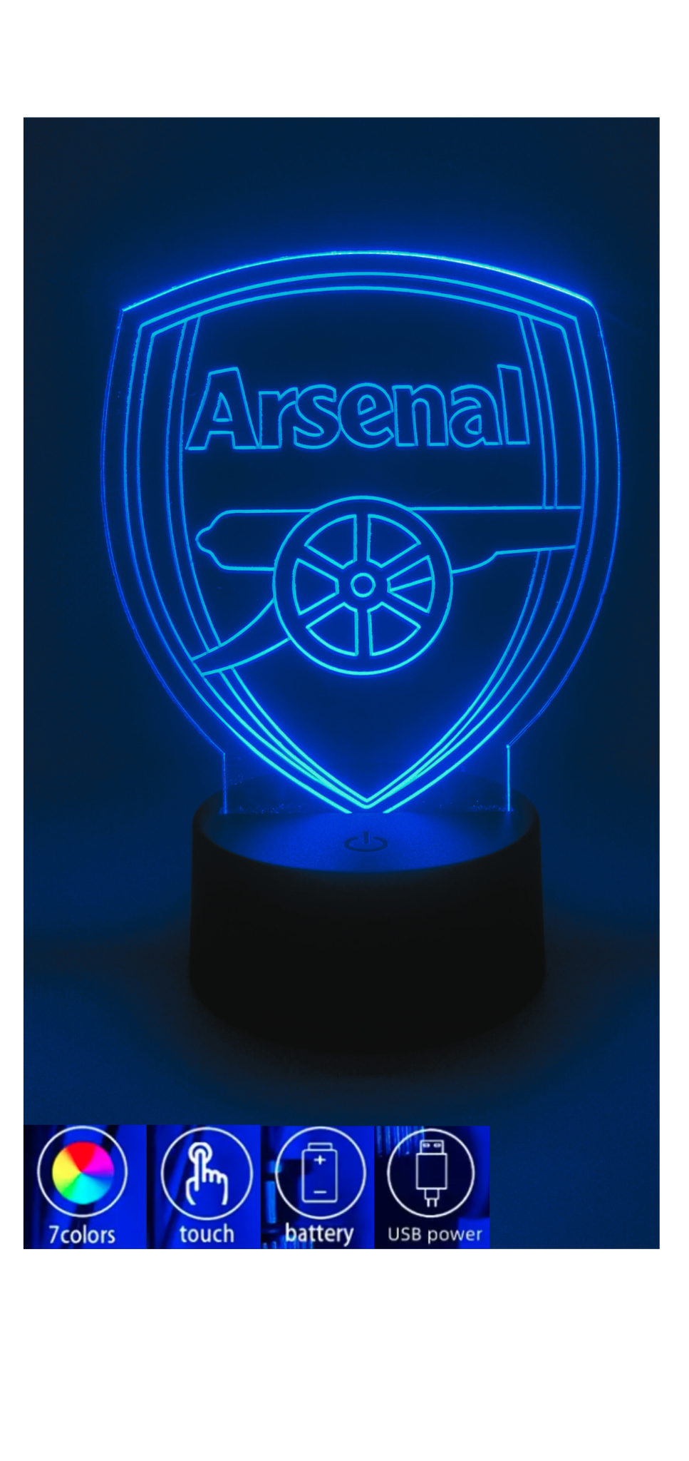 3D LED Arsenal Night Light