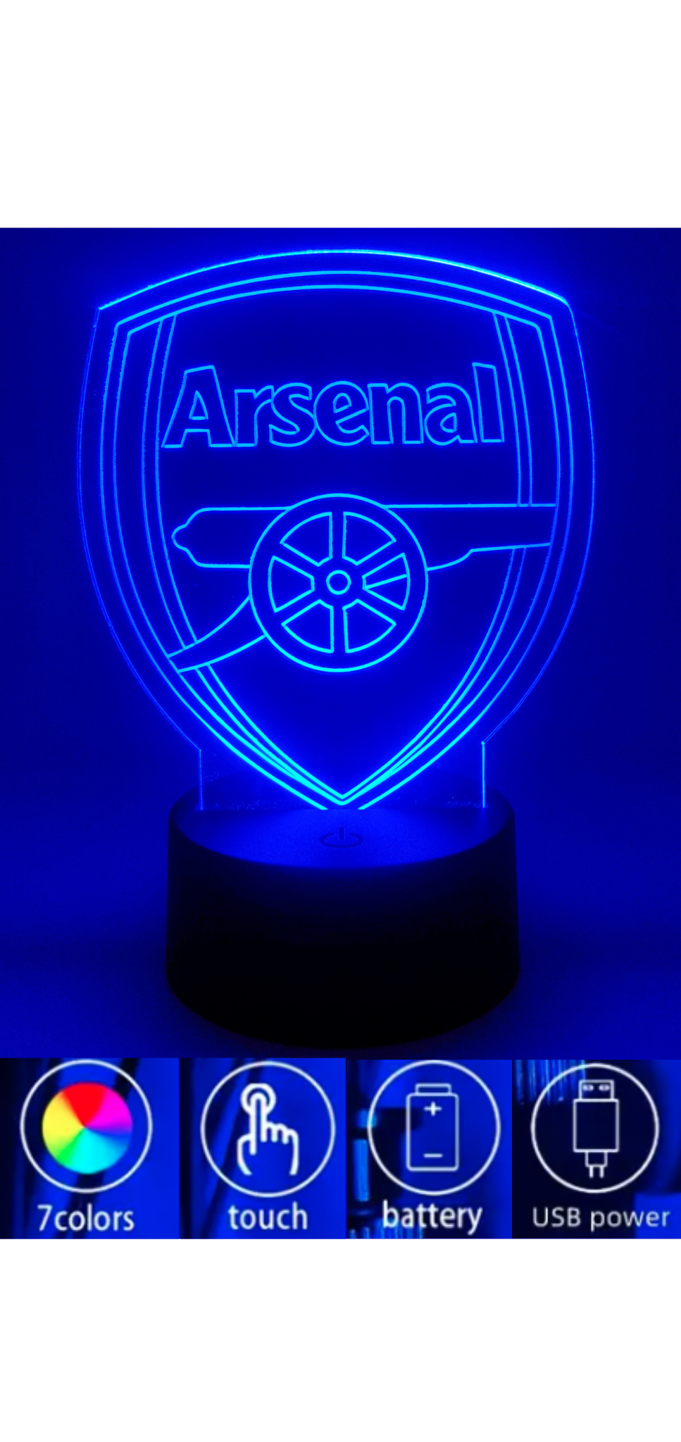 3D LED Arsenal Night Light