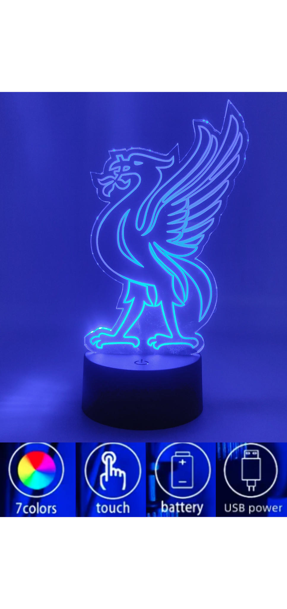 3D LED Liverpool Night Light